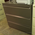 Herman Miller Dark Grey 42" 3 Drawer Lateral File Cabinet